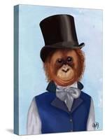 Orangutan in Top Hat-Fab Funky-Stretched Canvas