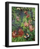 Orangutangs and Toucans, 1998-Odile Kidd-Framed Giclee Print