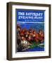 "Orangutans & Bird Nest," Saturday Evening Post Cover, February 17, 1940-Julius Moessel-Framed Giclee Print