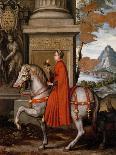 Mathild of Canossa on Horseback-Orazio Farinati-Framed Stretched Canvas