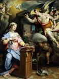 The Annunciation, 1560S-Orazio Samacchini-Framed Stretched Canvas