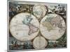 Orbis Terrarum Nova Et Accuratissima Tabula-Nicholas Visscher-Mounted Giclee Print