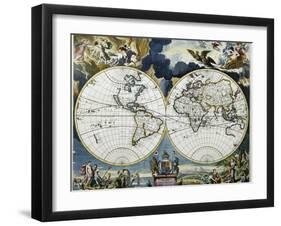 Orbis Terrarum Nova Et Accuritissima Tabula-Johanne A. Loon-Framed Giclee Print