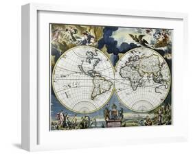 Orbis Terrarum Nova Et Accuritissima Tabula-Johanne A. Loon-Framed Giclee Print