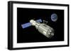 Orbital Maintenance Platform in High Earth Orbit-Stocktrek Images-Framed Art Print