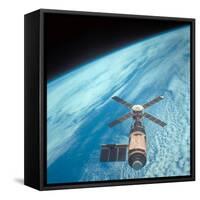 Orbiting Space Laboratory Skylab Aloft Above Earth-null-Framed Stretched Canvas