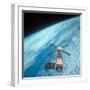 Orbiting Space Laboratory Skylab Aloft Above Earth-null-Framed Photographic Print