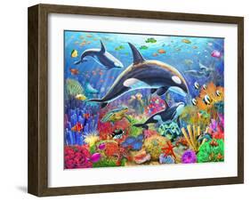 Orca Fun-Adrian Chesterman-Framed Art Print