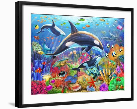 Orca Fun-Adrian Chesterman-Framed Art Print