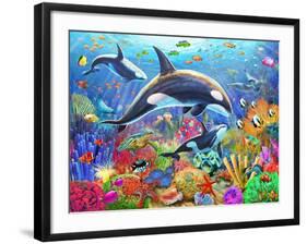 Orca Fun-Adrian Chesterman-Framed Art Print