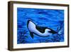 Orca Killer Whale Underwater-Megan Aroon Duncanson-Framed Premium Giclee Print