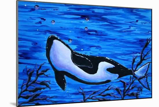 Orca Killer Whale Underwater-Megan Aroon Duncanson-Mounted Art Print
