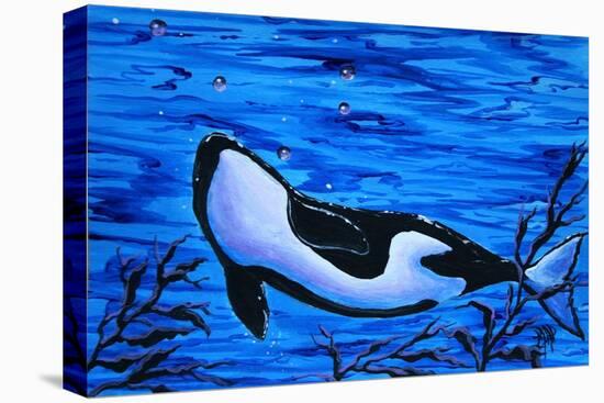 Orca Killer Whale Underwater-Megan Aroon Duncanson-Stretched Canvas