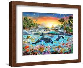 Orca Paradise-Adrian Chesterman-Framed Art Print