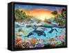 Orca Paradise-Adrian Chesterman-Framed Stretched Canvas