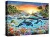 Orca Paradise-Adrian Chesterman-Stretched Canvas