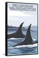 Orca Whales No.1, Bellingham, Washington-Lantern Press-Framed Stretched Canvas