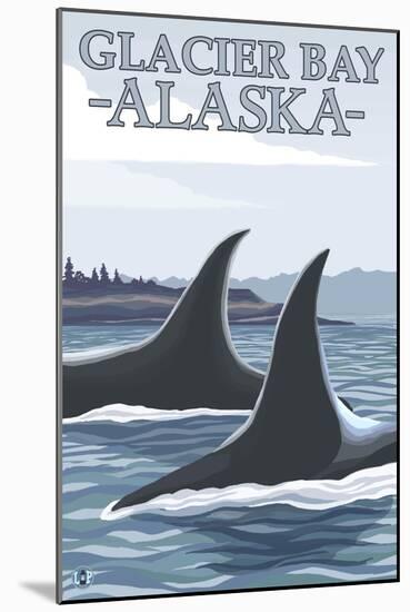 Orca Whales No.1, Glacier Bay, Alaska-Lantern Press-Mounted Art Print