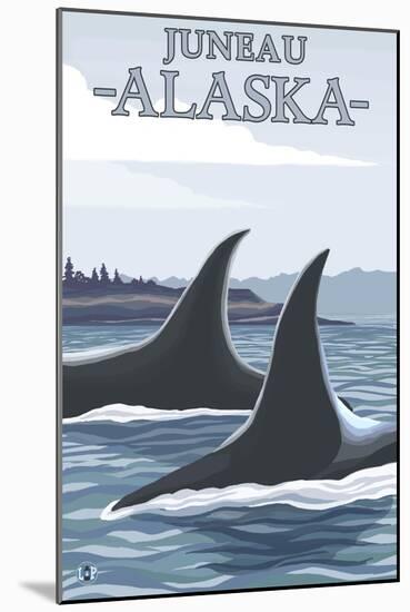 Orca Whales No.1, Juneau, Alaska-Lantern Press-Mounted Art Print