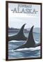 Orca Whales No.1, Juneau, Alaska-Lantern Press-Framed Art Print