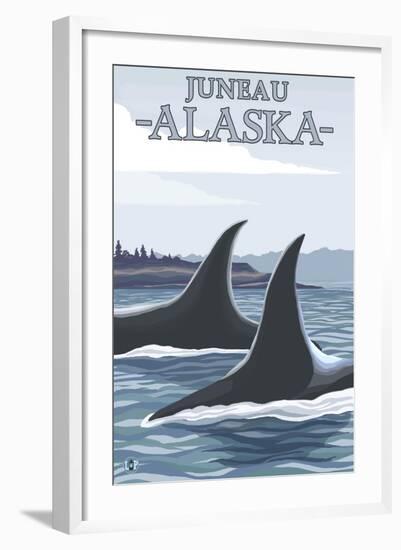 Orca Whales No.1, Juneau, Alaska-Lantern Press-Framed Art Print