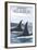 Orca Whales No.1, Juneau, Alaska-Lantern Press-Framed Art Print