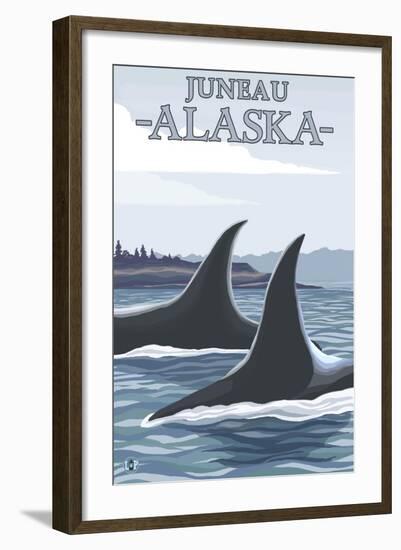 Orca Whales No.1, Juneau, Alaska-Lantern Press-Framed Art Print