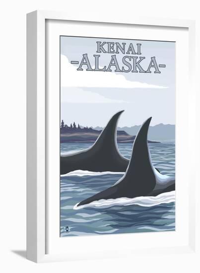 Orca Whales No.1, Kenai, Alaska-Lantern Press-Framed Art Print