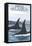 Orca Whales No.1, Kenai, Alaska-Lantern Press-Framed Stretched Canvas
