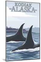 Orca Whales No.1, Kodiak, Alaska-Lantern Press-Mounted Art Print