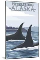 Orca Whales No.1, Petersburg, Alaska-Lantern Press-Mounted Art Print
