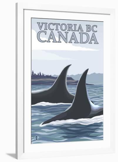 Orca Whales No.1, Victoria, BC Canada-Lantern Press-Framed Art Print