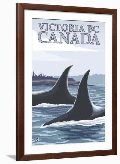 Orca Whales No.1, Victoria, BC Canada-Lantern Press-Framed Art Print