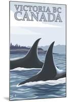 Orca Whales No.1, Victoria, BC Canada-Lantern Press-Mounted Art Print