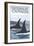 Orca Whales No.1, Victoria, BC Canada-Lantern Press-Framed Art Print