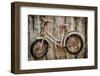 Orcas Island, Old Bicycle Hanging on Fence-Mark Williford-Framed Photographic Print