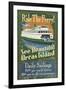 Orcas Island, Washington - Ferry Ride-Lantern Press-Framed Art Print