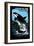 Orcas Island, Washington - Orca and Calf Scratchboard-Lantern Press-Framed Art Print