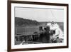 Orcas Island, Washington View of Ferry at Dock Photograph - Orcas, WA-Lantern Press-Framed Premium Giclee Print