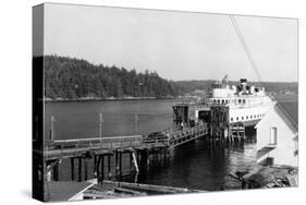 Orcas Island, Washington View of Ferry at Dock Photograph - Orcas, WA-Lantern Press-Stretched Canvas