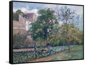 Orchard at Maubisson, Pontoise, 1876-Camille Pissarro-Framed Stretched Canvas