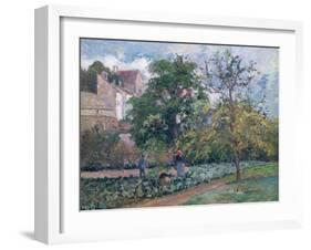 Orchard at Maubisson, Pontoise, 1876-Camille Pissarro-Framed Giclee Print