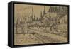 Orchard Bordered by Cypresses-Vincent van Gogh-Framed Stretched Canvas