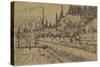 Orchard Bordered by Cypresses-Vincent van Gogh-Stretched Canvas