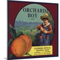 Orchard Boy Brand - Glendora, California - Citrus Crate Label-Lantern Press-Mounted Art Print