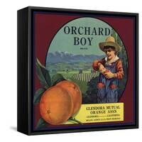 Orchard Boy Brand - Glendora, California - Citrus Crate Label-Lantern Press-Framed Stretched Canvas