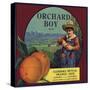 Orchard Boy Brand - Glendora, California - Citrus Crate Label-Lantern Press-Stretched Canvas