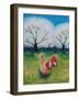 Orchard Hen, 2021 (Acrylics on Paper)-Lisa Graa Jensen-Framed Giclee Print
