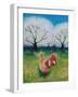 Orchard Hen, 2021 (Acrylics on Paper)-Lisa Graa Jensen-Framed Giclee Print