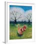 Orchard Hen, 2021 (Acrylics on Paper)-Lisa Graa Jensen-Framed Giclee Print